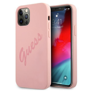 Guess GUHCP12MLSVSPI iPhone 12/12 Pro 6,1" różowy/pink hardcase Script Vint