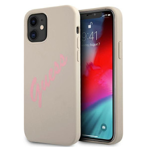 Guess GUHCP12SLSVSGP iPhone 12 mini 5,4" szaro różowy/grey pink hardcase Si