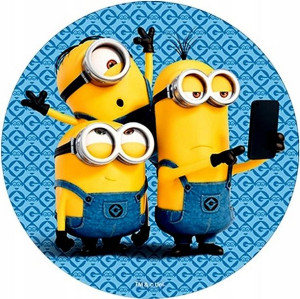 Opłatek Na Tort Minionki Okrąg Gruby 20cm Wzory