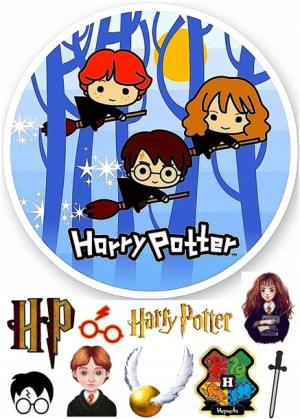 Opłatek Na Tort Harry Potter Okrągły Gruby 20cm