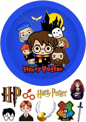 Opłatek Na Tort Harry Potter Okrągły Gruby 20cm