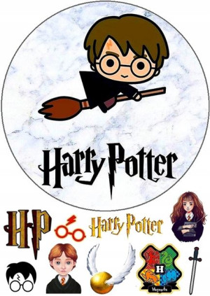 Opłatek Na Tort Harry Potter Okrągły Gruby 20cm