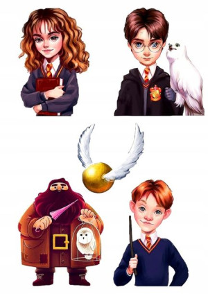 Opłatek Na Tort Harry Potter Postacie 29x20cm