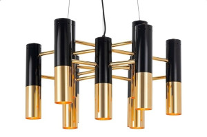 Lampa wisząca LUNETTE czarno-złota