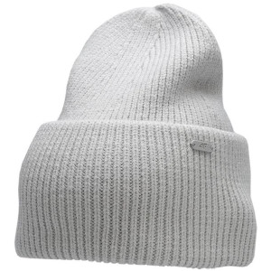 Czapka damska 4f chłodny jasny szary melanż h4z22 cad007 27m