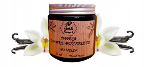 Zapachowa świeca z wosku pszczelego - Wanilia
