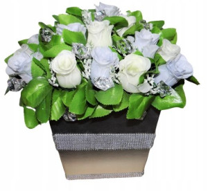 Flower box glamour duży XL kompozycja kwiatowa