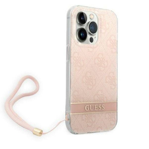 Oryginalne Etui IPHONE 14 PRO Guess Hardcase 4G Print Strap (GUOHCP14LH4STP