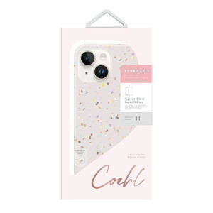 UNIQ etui Coehl Terrazzo iPhone 14 6,1" piaskowy/sandstone