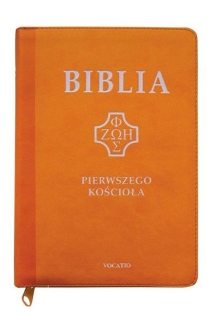 Biblia pierwszego Kościoła żółta z paginatorami praca zbiorowa