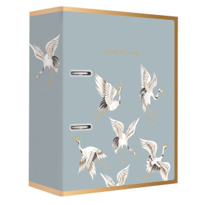 Segregator A4/75 dźwignia  Satin Gold Birds Interdruk