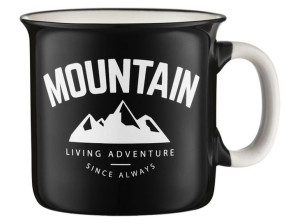 Kubek Porcelanowy Ambition Mountain Góry Czarny 510 Ml