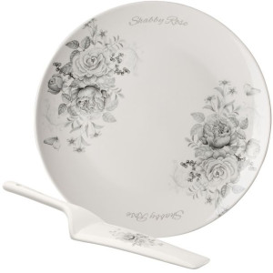 Zestaw Talerz Porcelanowy Do Ciasta + Łopatka Tadar