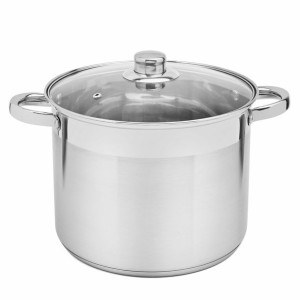 Garnek Prosty Nierdzewny + Pokrywka 24 Cm 8 L