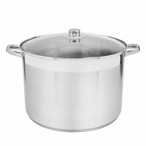Garnek Prosty Nierdzewny + Pokrywka 34 Cm 20 L