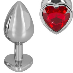 Metalowy Korek Analny Serduszko 8cm