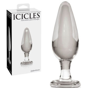 SZKLANY Korek analny szklany 11cm Icicles Dildo