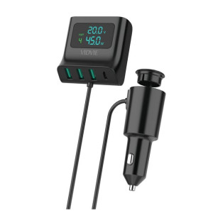Ładowarka samochodowa VIDVIE CC527 3xUSB + 1xType C 3xUSB 27W,18W,24W+1xTyp