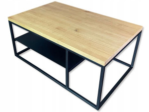 Stolik kawowy ława Loft lity dąb 100x60x49 SK2