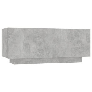 Szafka pod TV, szarość betonu, 100x35x40 cm, płyta wiórowa
