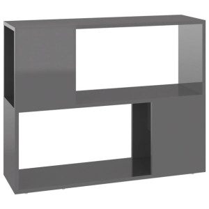 Szafka pod TV, wysoki połysk, szara, 80x24x63 cm, płyta wiórowa