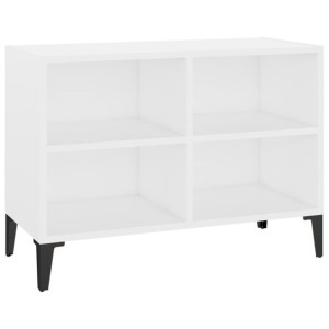 Szafka TV z metalowymi nóżkami, biała, 69,5x30x50 cm