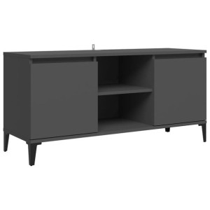 Szafka TV, metalowe nóżki, szara, 103,5x35x50 cm