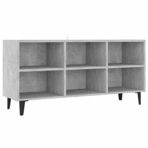 Szafka TV, metalowe nóżki, szarość betonu, 103,5x30x50 cm