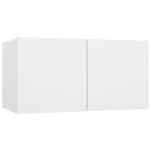 Szafka wisząca pod TV, biała, 60x30x30 cm