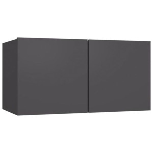 Szafki wiszące pod TV, szare, 60x30x30 cm
