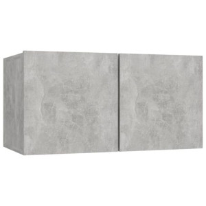 Szafki wiszące pod TV, szarość betonu, 60x30x30 cm