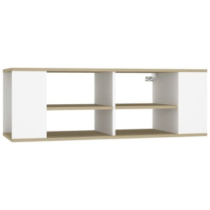 Wisząca szafka pod TV, dąb sonoma, 102x35x35 cm, płyta wiórowa