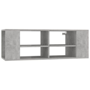 Wisząca szafka pod TV, szarość betonu, 102x35x35 cm, płyta