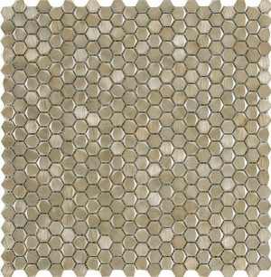 Mozaiki złote szczotkowane aluminiowe Gravity aluminium 3D hexagon gold  30