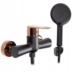 Bateria Prysznicowa Mild Black Rose Gold Słuchawka