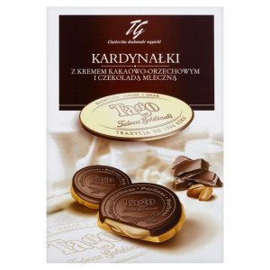 Tago Kardynałki Herbatniki z kremem kakaowo-orzechowym i czekoladą 180 g
