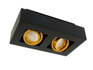 Lampa LED Oprawa Natynkowa Sufitowa 2xGU10 Czarna