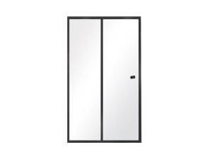 BESCO DUO SLIDE BLACK Drzwi prysznicowe suwane 120x195cm transp/BL