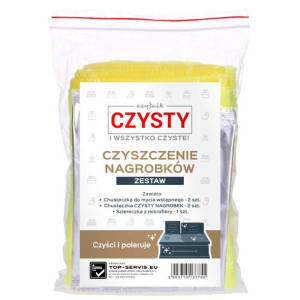 Zestaw do czyszczenia nagrobków CZYSTY 5 ściereczek