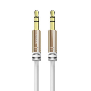 Kabel audio sprężynowy Dudao AUX mini jack 3.5mm ~150cm biały (L12)