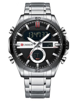 Zegarek Męski Curren 8384 (zc023a) - Dual Time + Box