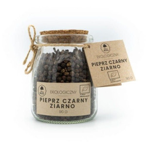 Pieprz czarny ziarno eko w słoiczku (90 g) Dary Natury