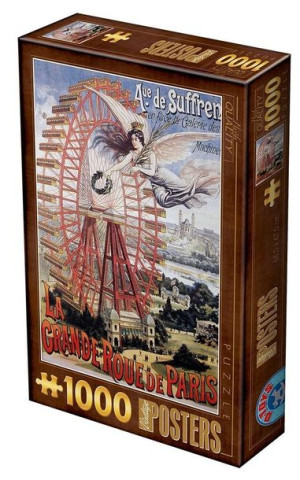 Puzzle 1000 Stare plakaty, Diabelski młyn w Paryżu
