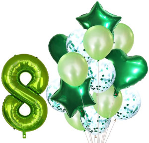 Zestaw Balonów Rocznica 8 Urodziny Hel Party 15szt