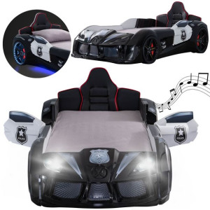 Łóżko dziecięce Artnico Police LED Premium Dźwięk RC Drz Sk