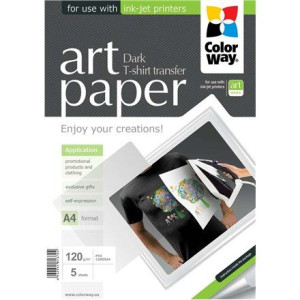 Colorway Art T-shirt Transfer (dark) Photo Paper, 5 Sheets, A4, 120 G/m²