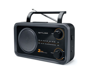 Muse 2-bands Portable Radio M-06ds Grey, Aux In