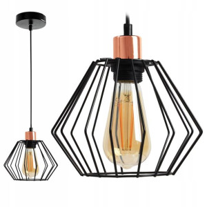 Lampa Sufitowa Wisząca Styl Loft Druciana Siena E2