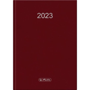 Kalendarz dzienny Szefa A5 bordowy 2023 Herlitz