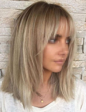 Włosy Peruka Krótka Ombre Blond